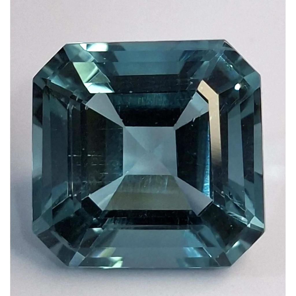 Natural Tourmaline Teal Blue Asscher Cut 10-12 Ct Fabulous Certified Gemstone
