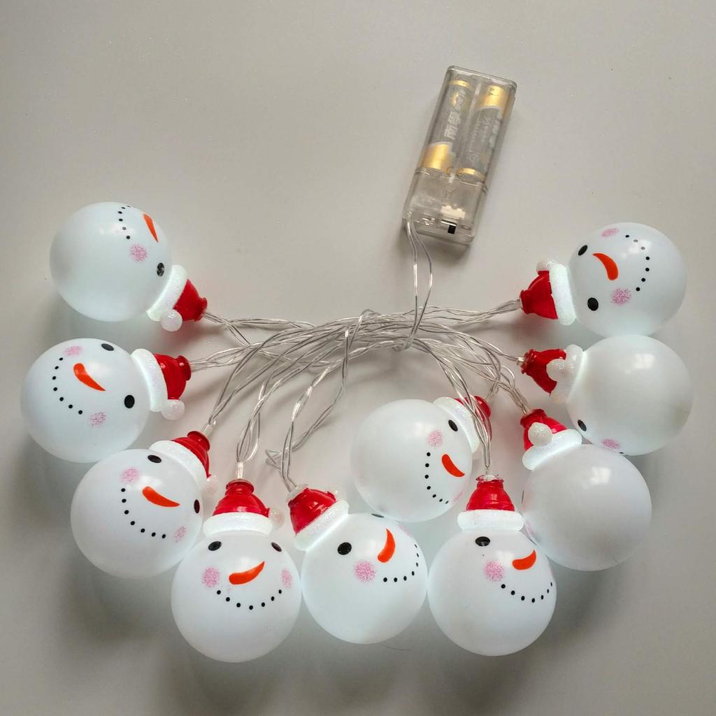 Christmas Snowman Decorative Illuminated LED Lights for Christmas Trees and 3m X 20 6m X 40 Ball Interior Outdoor Decorative LED Lights X 40 Lights,