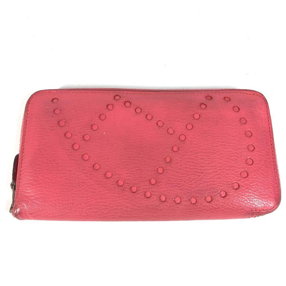 HERMES Punching logo Evelyne Azap Long Long wallet Zip Around Long Wallet