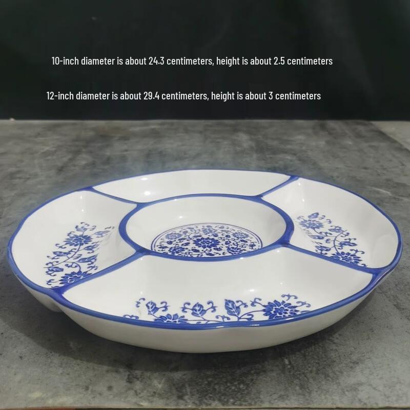 Severská keramická servírovací mísa s 5 přihrádkami