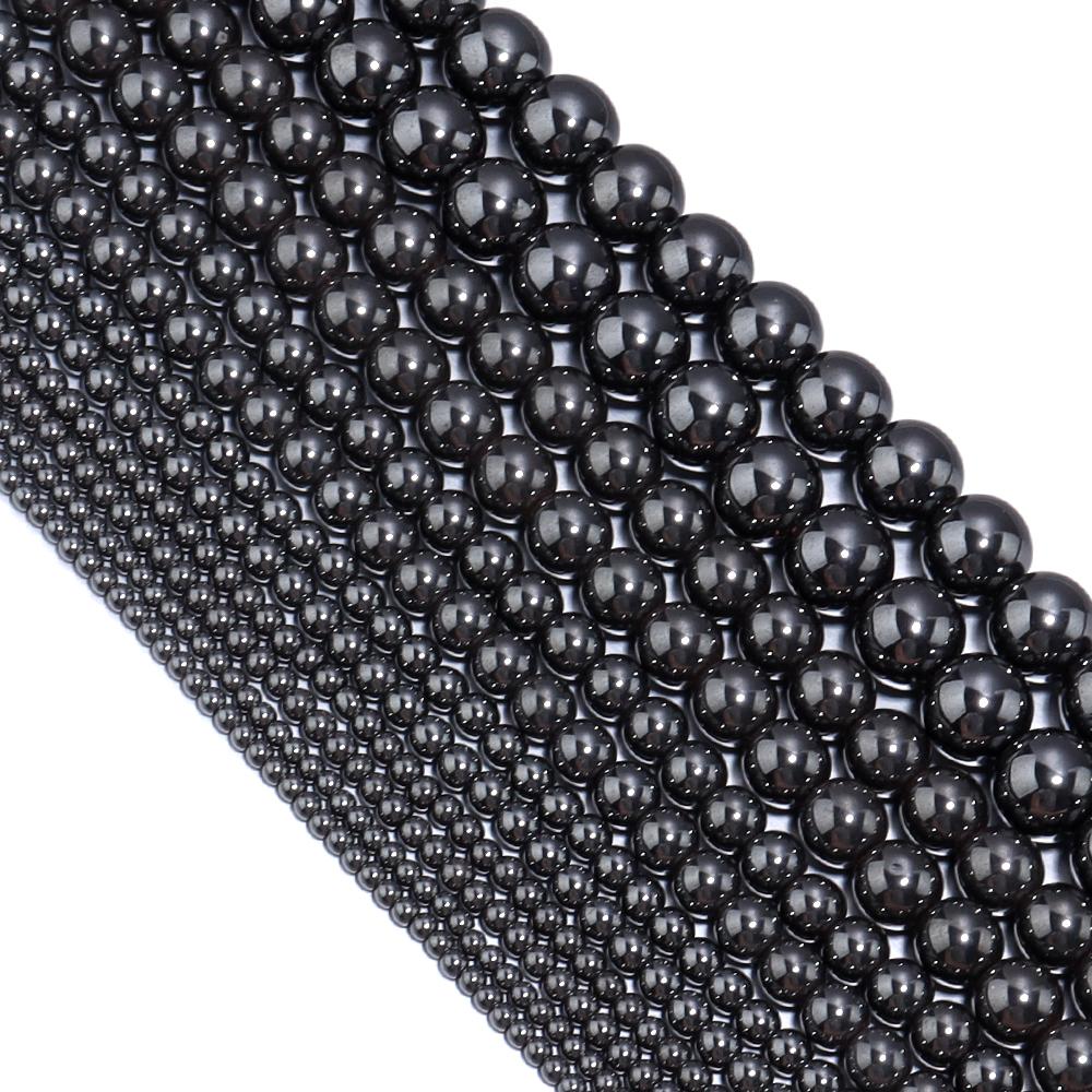 1 String Hematite Stone Beads 2 3 4 6 8 10mm Electroplated Colorful Spacer Round Beads Diy Charm Necklace Bracelet Jewelry