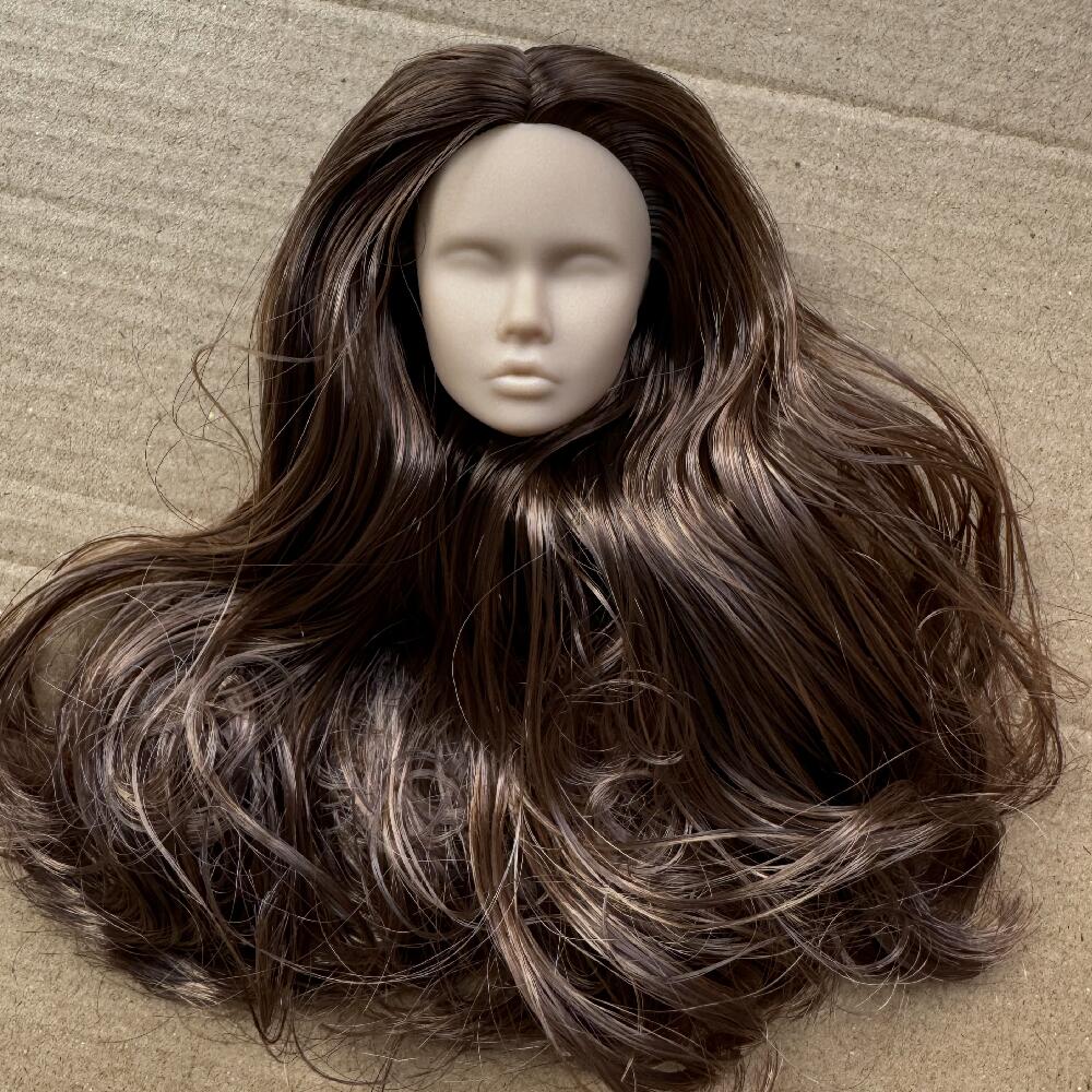 Poppy Blank Face Doll Heads DIY Practice Make-up Bald 1/6 Head Parts For Crafting And Doll Making Cream White Beige Skin Tone