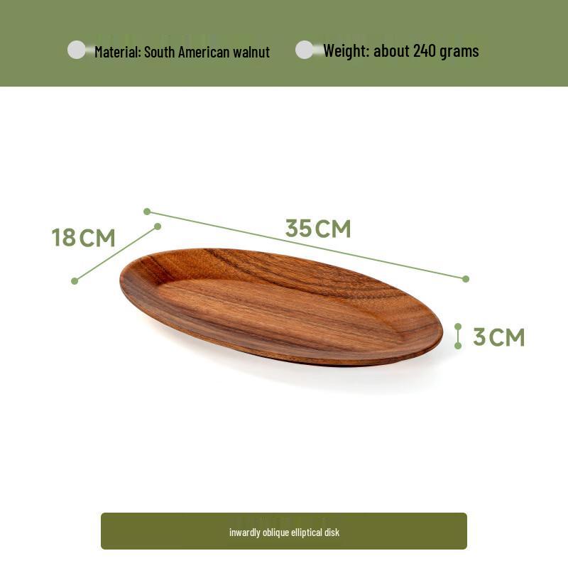 

OLOEY Wooden Fruit & Snack Plate 35x18x3cm