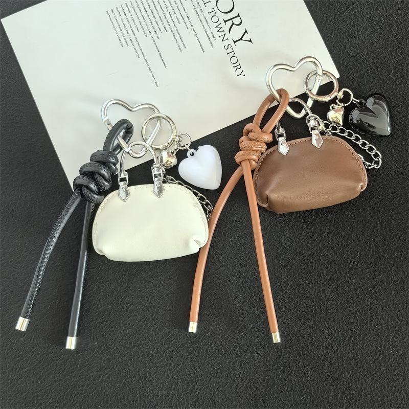 Miu-Style Mini Leather Keychain Bag Pendant