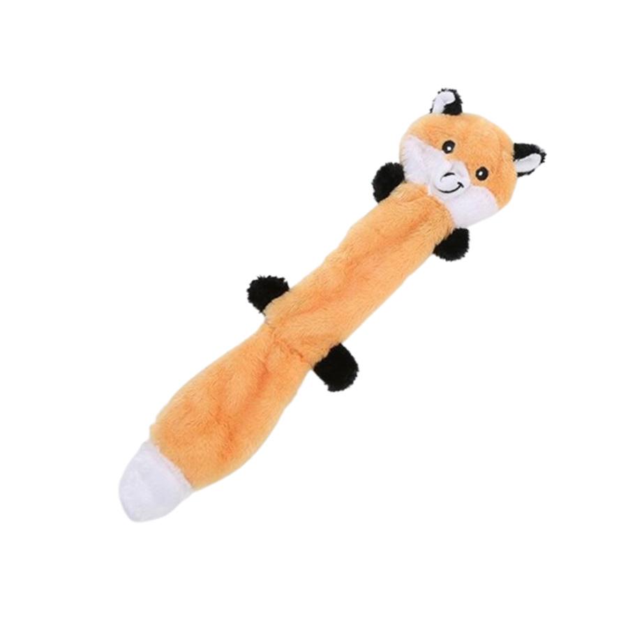 1 Pc Large Dog Toy Bite-Resistant Sound Plush Toy Squirrel, Raccoon, Fox Cartoon Pet Toy Squeaky Dog Toy For Small Medium Dog