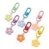 Kawaii Cartoon Colorful Flower Resin Flower Charm Accessories Keychain Backpack Hanging Decoration Bag Charms