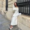 Off Shoulder Casual Dress Knitwear Maxi Dress Female Slim Elegant Fashion Autumn 2025 Ribbed Knit Dress For Women Long Dress