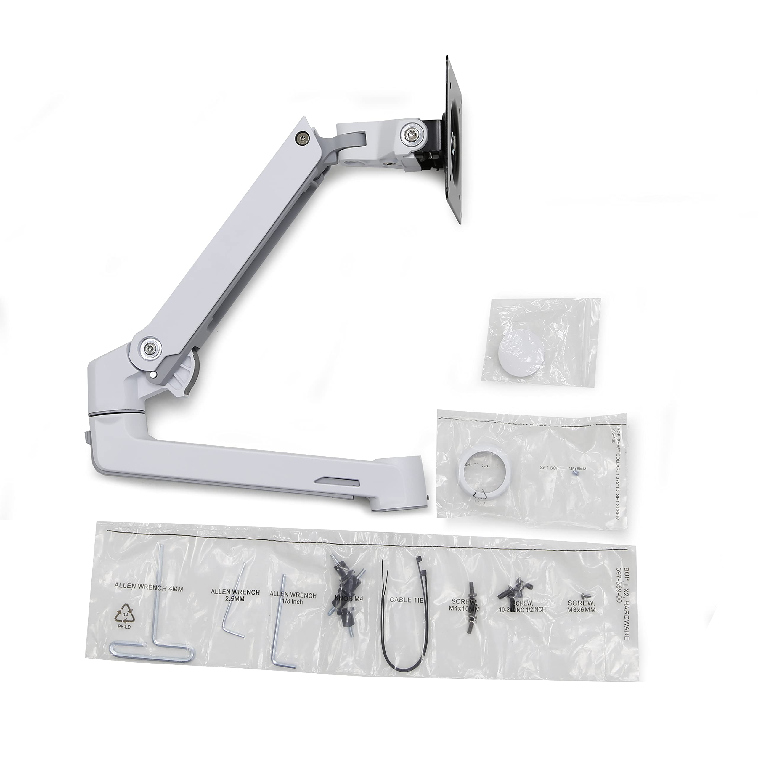 

ERGOTRON Additional LX Arm Color Kit 1 Monitor Up to Compatible with VESA Standards & White/White 3.2~11.3kg 98-130-216 білий
