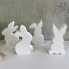 Easter Series Cute Rabbit Candle Silicone Mold Gypsum Car Mounted Incense Expanding Gypsum Decoration Mold Easter Aromatherapy Candle Mold