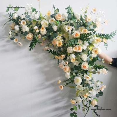 Triangular Silk Flower Wedding Arch Arrangement for Reception Background