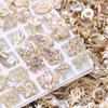 Light Luxury Metal Nail Accessories Crystal Butterfly Nail Metal Jewelry  Nail Salon