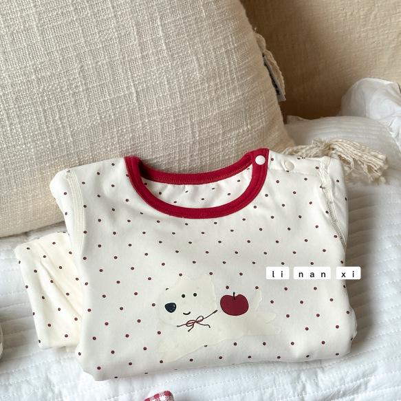 Year Model Warm Home Wear Set: Infant High Waist Mulberry Silk Two-Piece with Belly Protection