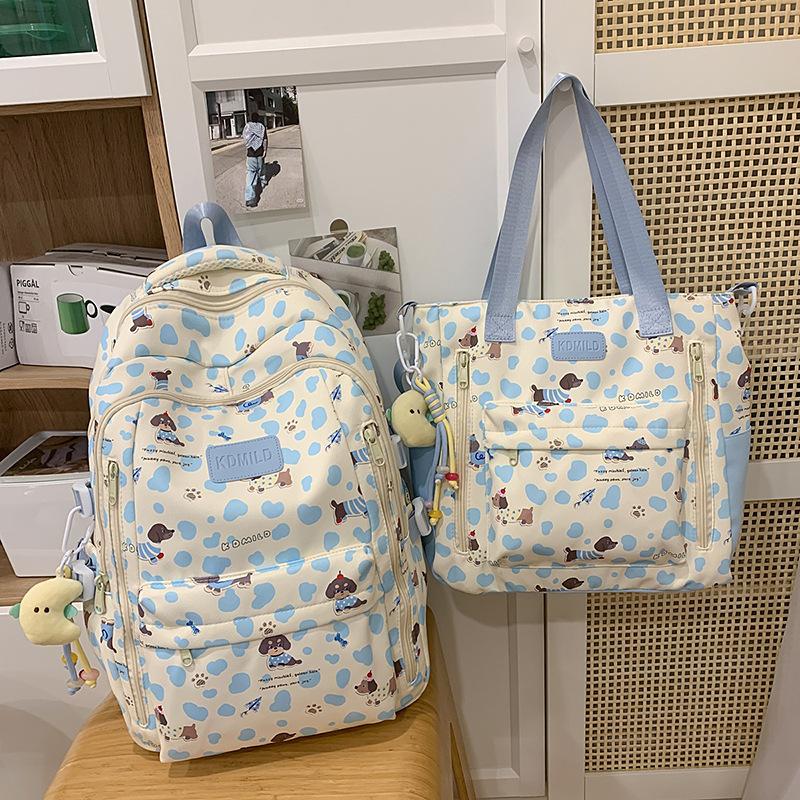 Schoolbag 2025 Schoolbag Female Korean Edition Junior Girl High School High School Large Capacity Mori Cute Printed Backpack