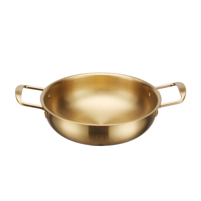 Abay Stainless Steel Double-Handle Thickened Dry Pot