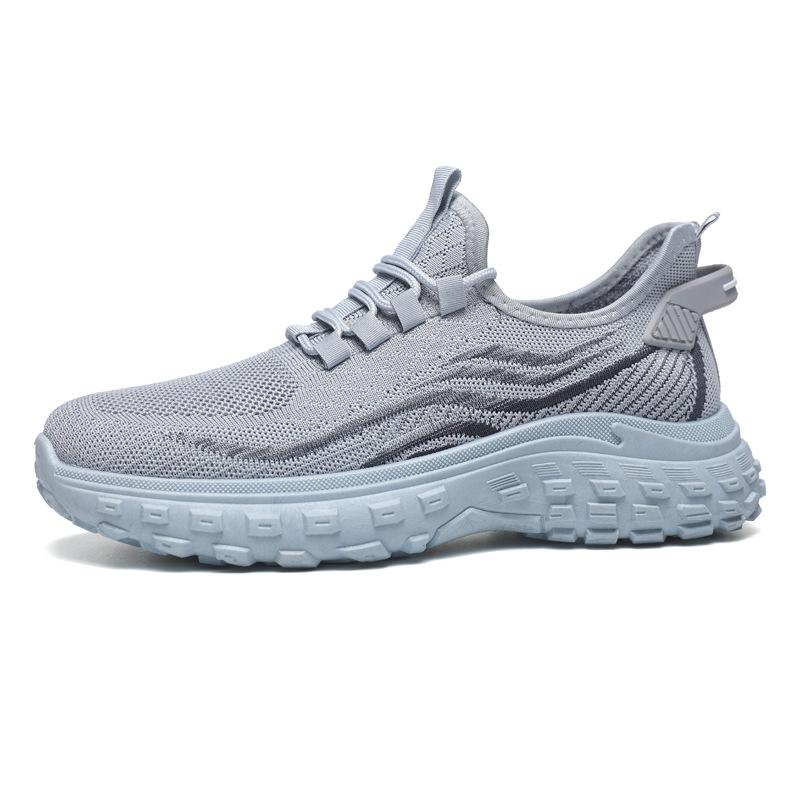 Spring New Dad Shoes Men's Shoes One-pedal Breathable Fly-woven Men's Casual Fashion Sports Shoes