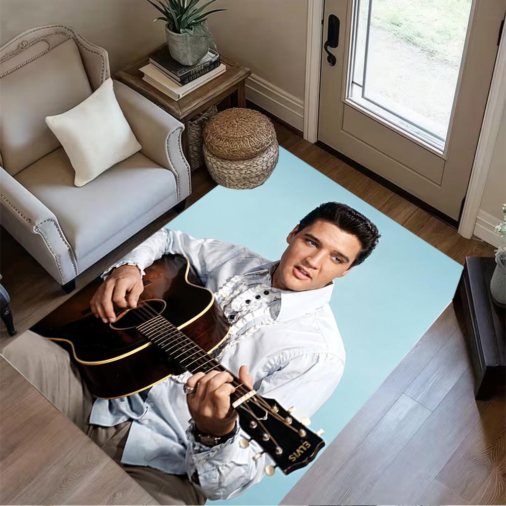 Elvis Presley: Rock Roll Floor Mat Suitable for Decorate room Entryway Dining Room Outdoor Anti-slip Rug Office home decor Perfect Gift for Women/Men