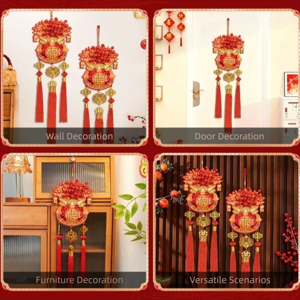 New With Tassel Chinese New Year Decoration Chinese Style Lucky Charm Wall Hanging Ornament Spring Festival Ornament Home