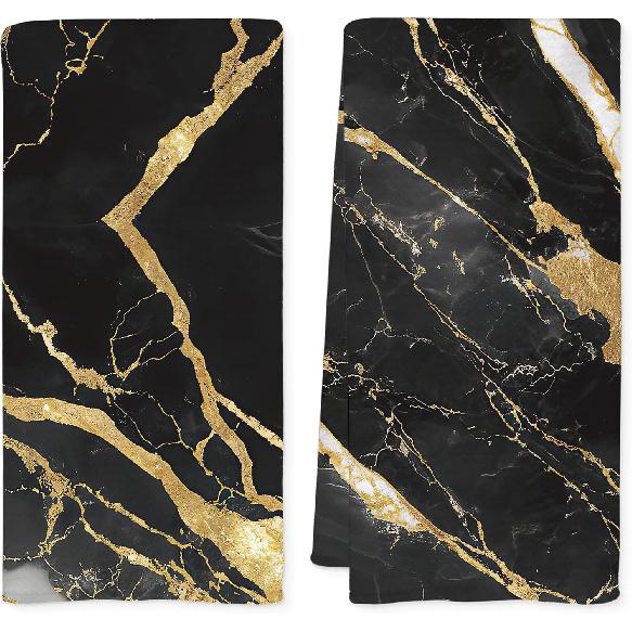White Gold Marble Kitchen Dish Towels, Abstract Modern Marble Texture Decorative Hand Tea Towels for Bathroom, Modern Bathroom Kitchen Decor, 16x24 B&g Marble