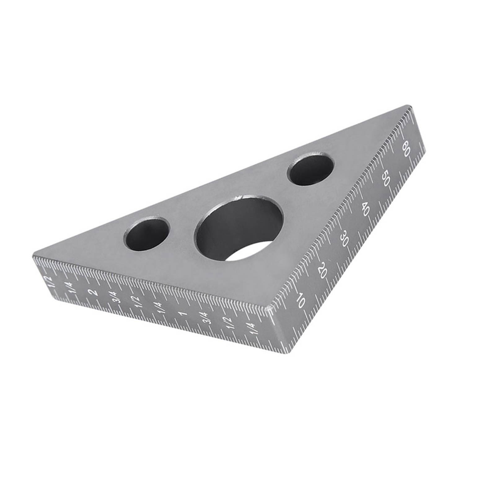 

Triangle Ruler Aluminum Alloy 45 90 Degree Frosted Right Angle Gauge Woodworking Tool