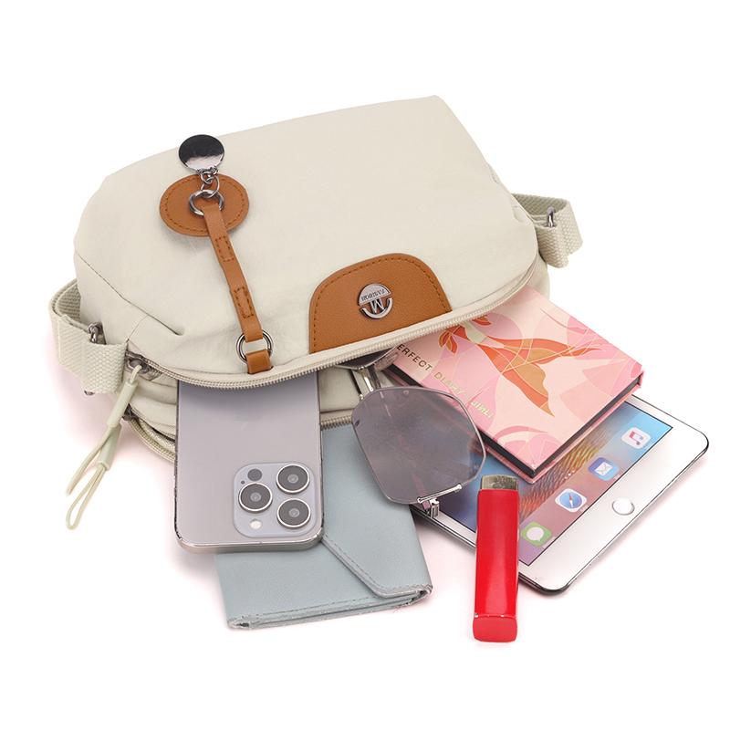 Nylon Umhängetasche Damen Schultertasche Patchwork Crossbody Tasche