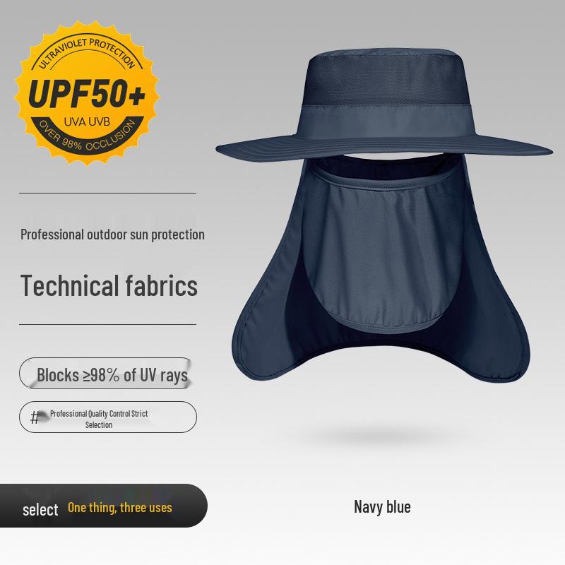 Men's UV Protection Wide Brim Waterproof Sun Hat for Fishing, Hiking, and Outdoor Activities