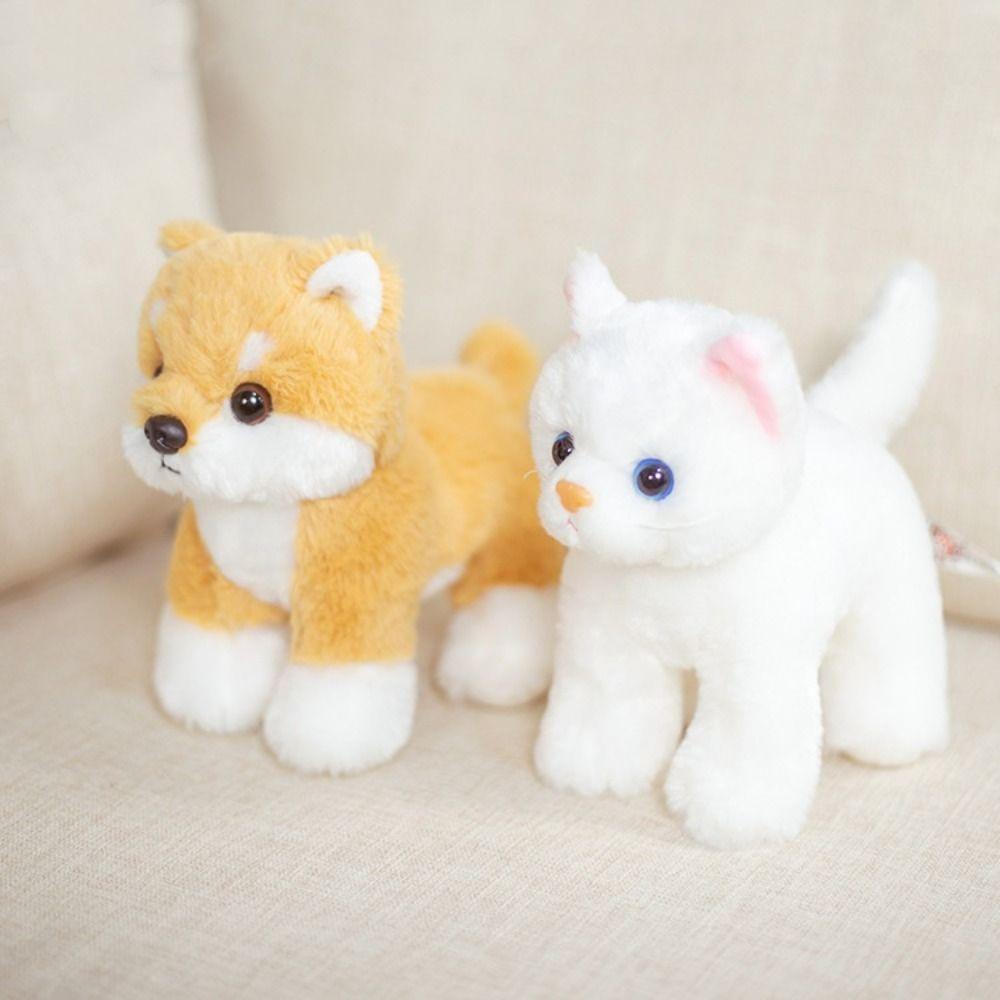 Stuffed Animals Cat Plush Toys Simulation Stuffed Lifelike Cat Plush Kitten Doll  Birthday Gift