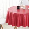 European Style Fabric Wedding Pad Round Household Printed Waterproof Desk Cloth Solid Color Hanging Non Washable Tablecloth