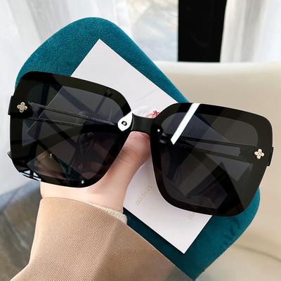 Xiaoxiangfeng Modische, diamantbesetzte High-End-Sonnenbrille mit großem Rahmen für Damen Douyin Internet-Berühmtheit Anti-UV-Sonnenbrille