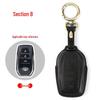 Genuine Leather Key Case for Toyota: Camry, Corolla, Highlander, RAV4, CHR, and Levin.