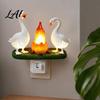 Party Atmosphere Lamp Goose Campfire Night Light 3D Small Electric Faux Flame