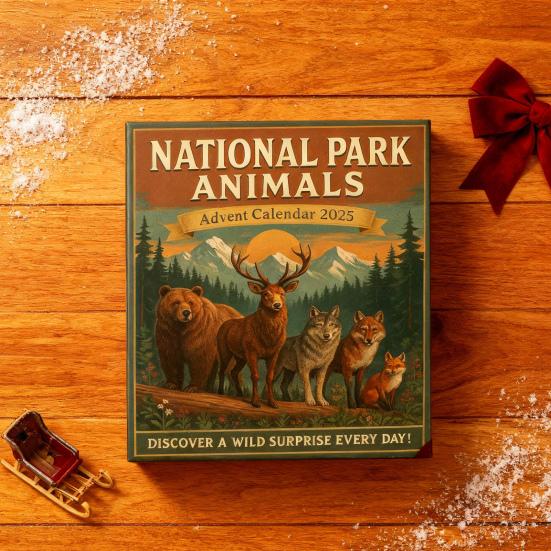 Veverka Vánoční adventní kalendář 2025 24denní odpočítávací krabička Multifunkční dekorace pro děti Rodinu Přátele