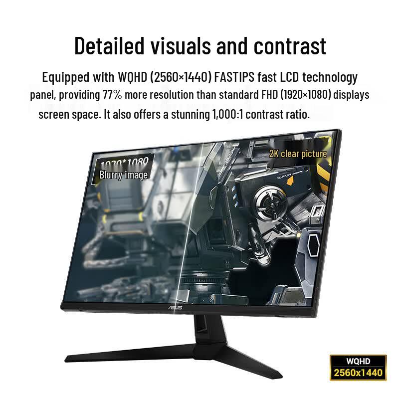 ASUS TUF Gaming VG279Q3A 27-inch 180Hz QHD IPS Gaming Monitor CN plug (adapter included)