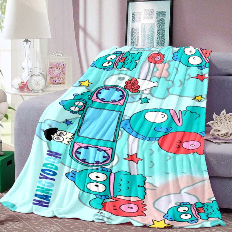 Cartoon Cute HANGYODON Soft Flannel Blanket Bedroom Sofa Picnic, Outdoor Leisure Gift BlanketW-1