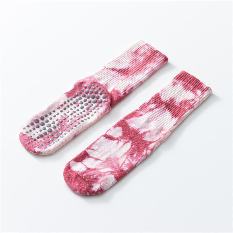 Neue Herbst- und Winterserie mit Batik-Ahornblatt-Motiv, Yoga-Socken, Verdickt, Anti-Rutsch, Fitness-Boden-Socken