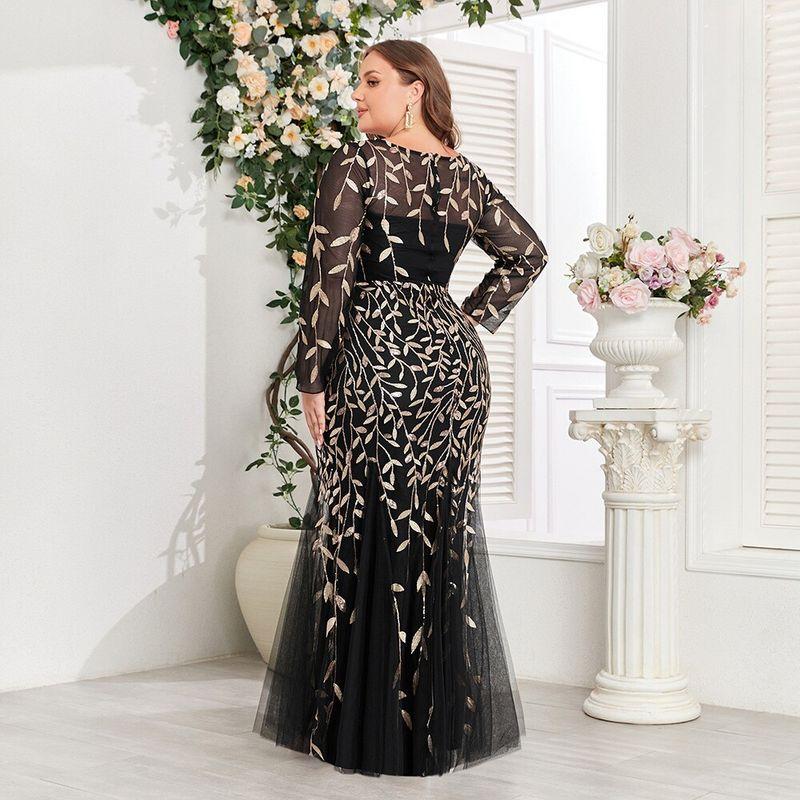 Sukienki Wieczorowe Plus Size Sequinowe Rybi Ogon Dopasowane Seksowne Imprezowe