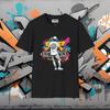 Graffiti Style DJ T Shirt Adult with Urban Street Art and Vibrant Colors Vintage Washed Casual Homme Stylish Graphic Slightly