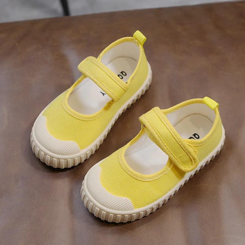 New Spring Non-leather Casual Shoes for Girls Flat Heel Children Canvas Shoes Toddler Girl Sneaker School Footwear H02231