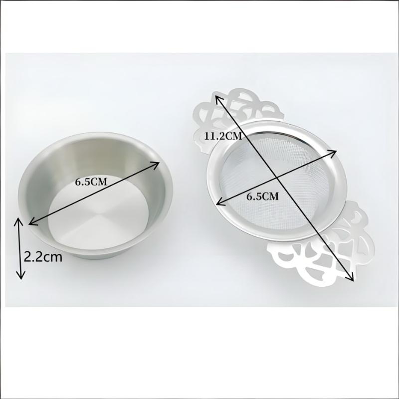 Stainless Steel Tea Strainer Beautiful Lace Trim Strong Mesh Durable Filter for Tea Making Kitchen and Dining Accessories