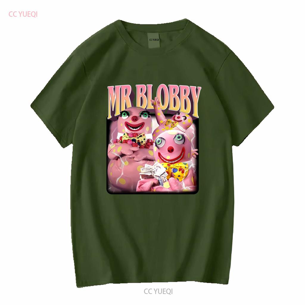 Limited Mr Blobby T Shirt Oversize SweaT BGL long or short sleeves vintage Washed Versatile Top For Everyday Wear
