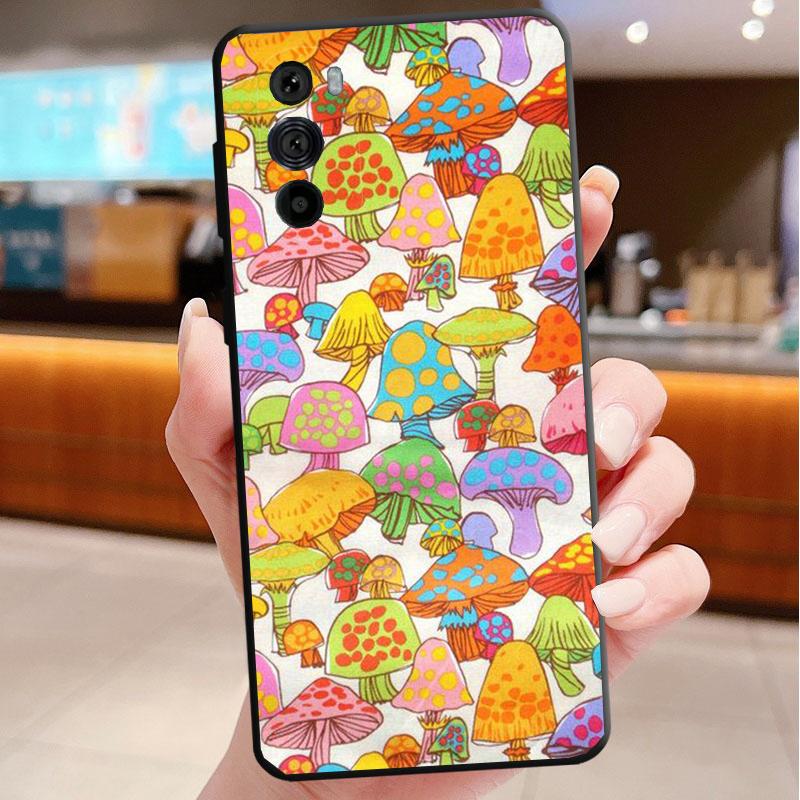 Rainbow Mushrooms Phone Case For Motorola Edge 60 50 40 Pro 60 50 40 30 Ultra Neo Fusion Moto G Play G Stylus G Carcasas