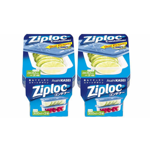 

Asahi Kasei Home Products Bento Boxes, Containers, Storage Containers, Rectangular, 4 Boxes (2 Boxes x 2), 300ml