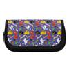 Pencil Bag Multi Compartment Double Zipper 300D Polyester with Dual Storage for Pens Ruler Scissors and Earphones for Students