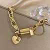 Europe et États-Unis Chaîne de Mode Pendentif Cœur Bracelet Hommes et Femmes Personnalité Accessoires Classiques