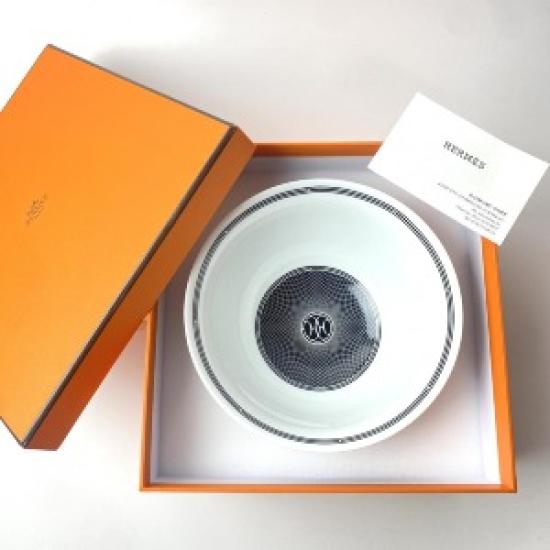 

USED HERMES H Deco Ashdeco Bowl Plate чорний