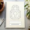Simple Combination Lock Notebook Coil Book
