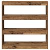 Bookshelf 3 Tiers 100 x 30 x 103 cm Engineered Wood Reclaimed Wood