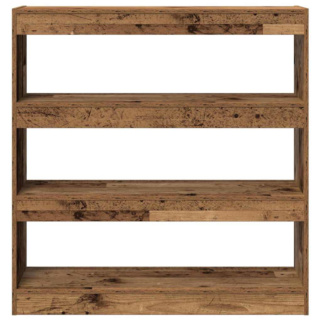Bookshelf 3 Tiers 100 x 30 x 103 cm Engineered Wood Reclaimed Wood