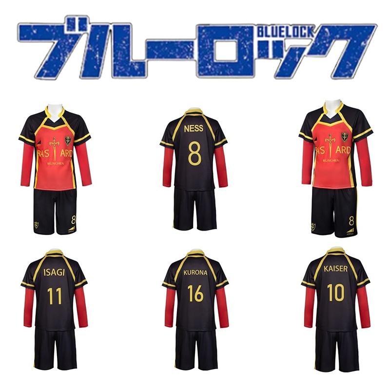 Blue Lock Jersey Cosplay Isagi Yoichi Ness Kaiser Kurona Sport Uniform Gift Suit