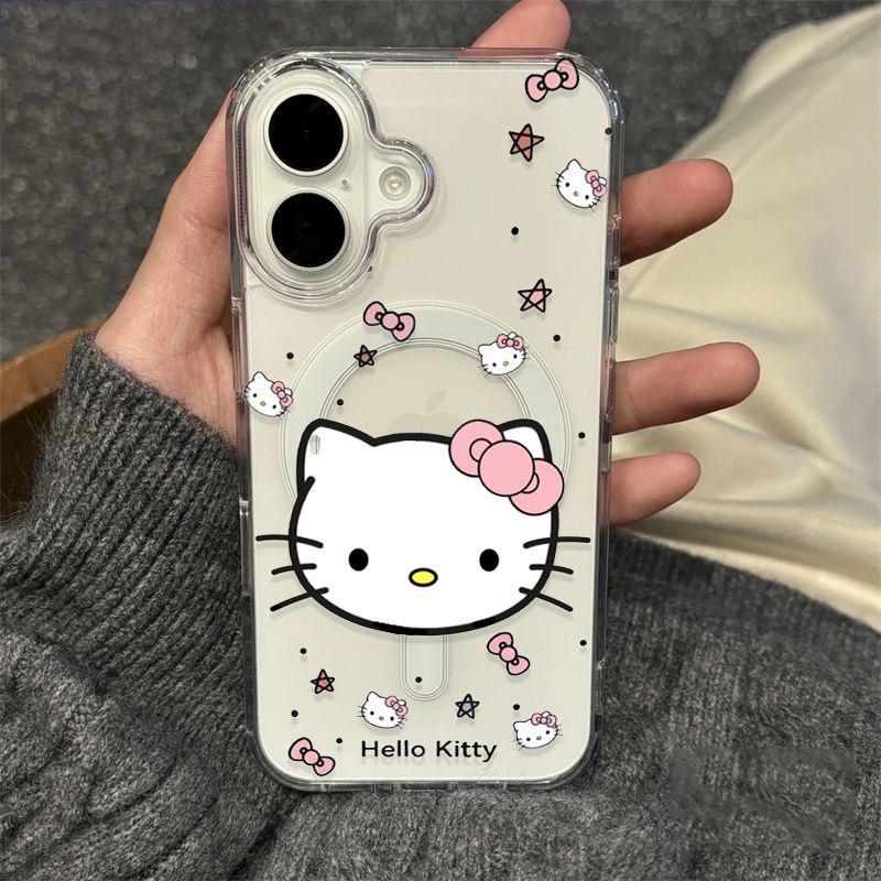 

Hello Kitty Big Head Sticker for Apple iPhone Pro Max Acrylic Case (Models 11, 13, 14, 15, 16, 17). Apple 13 Pro Max