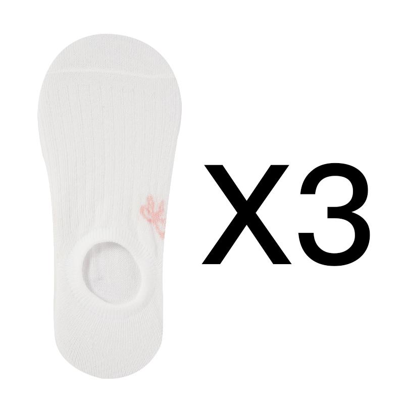 Women's Socks Fashion Summer Sock Low Tube Female White Solid Color Breathable Non Slip Invisible Socks